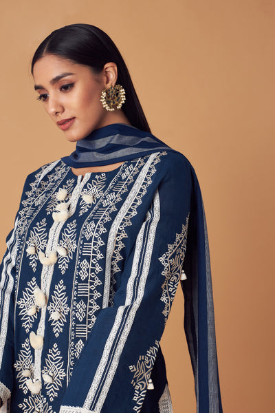 Simar Dugal Jessica A-line Kurta With Pants indian designer wear online shopping melange singapore