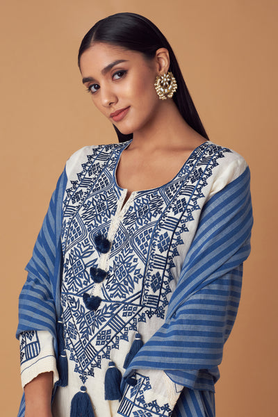 Simar Dugal Jessica Long Kurta With Pants indian designer wear online shopping melange singapore