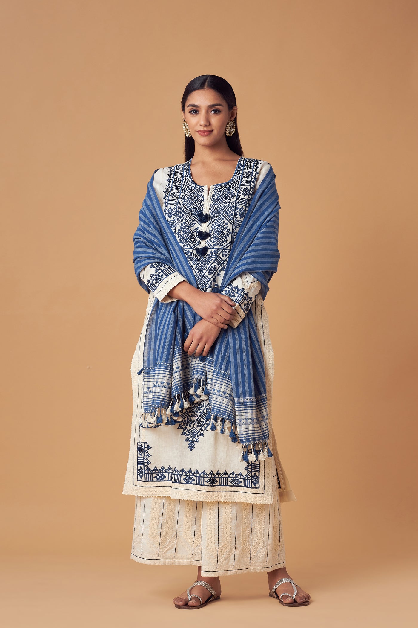 Simar Dugal Jessica Long Kurta With Pants indian designer wear online shopping melange singapore