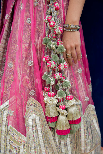 Simar Dugal Nayana Lehenga Pink indian designer wear online shopping melange singapore