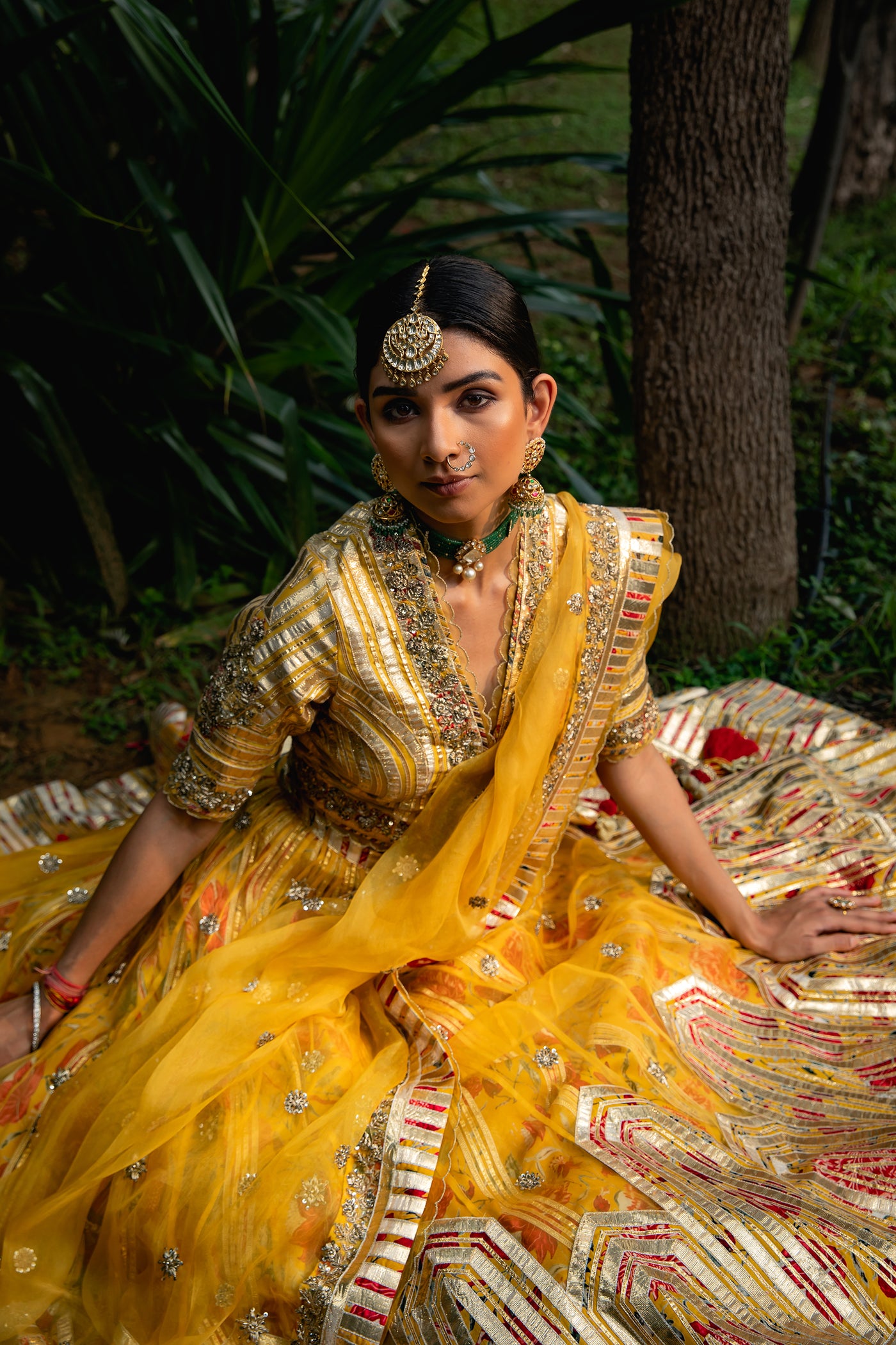 Simar Dugal Nayana Lehenga Yellow indian designer wear online shopping melange singapore