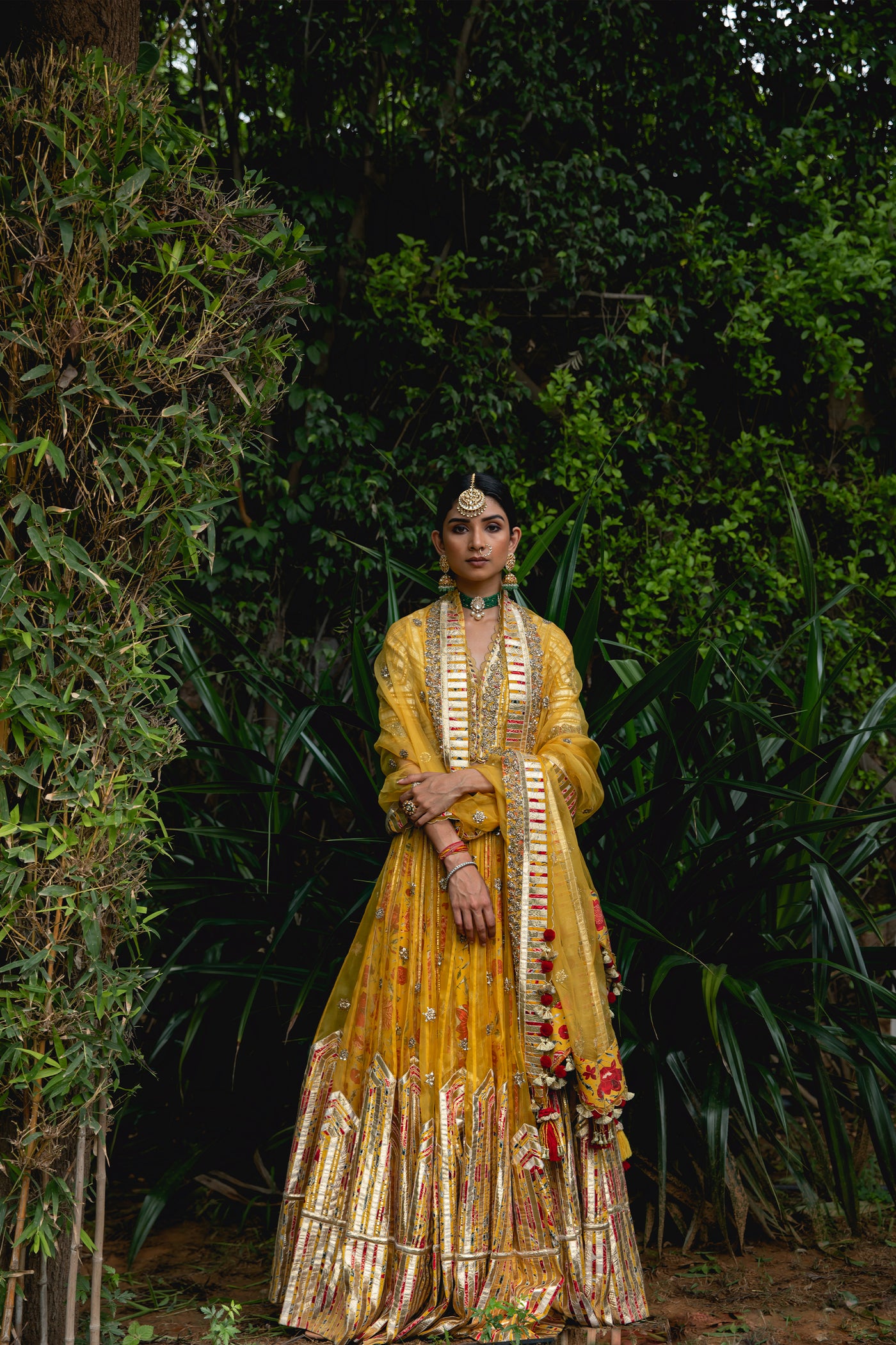 Simar Dugal Nayana Lehenga Yellow indian designer wear online shopping melange singapore