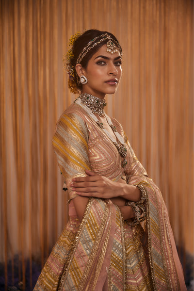 Simar Dugal Sitara Gota Lehenga indian designer wear online shopping melange singapore
