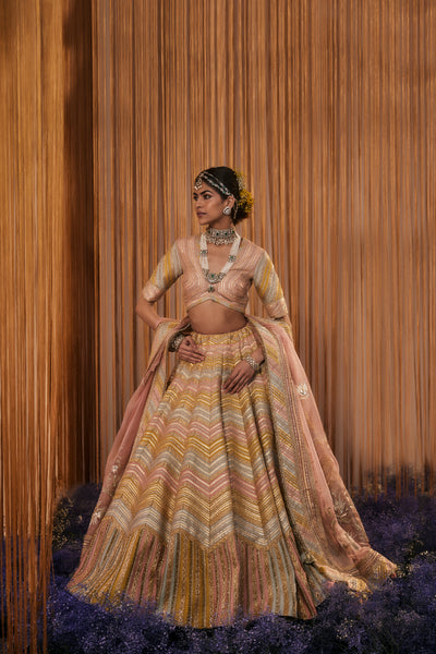 Simar Dugal Sitara Gota Lehenga indian designer wear online shopping melange singapore