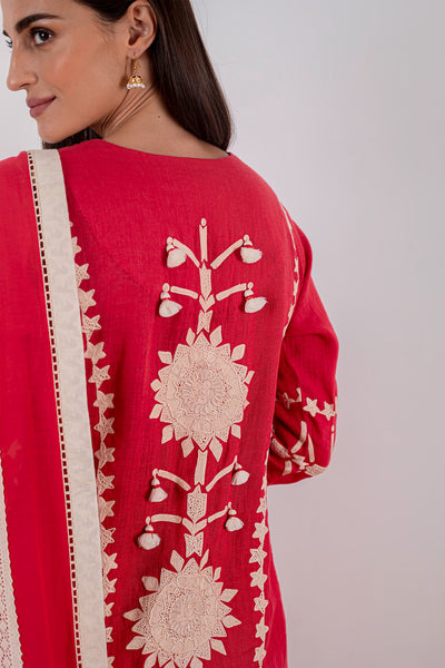 Simar Dugal Sunflower Long Kurta With Pants indian designer wear online shopping melange singapore