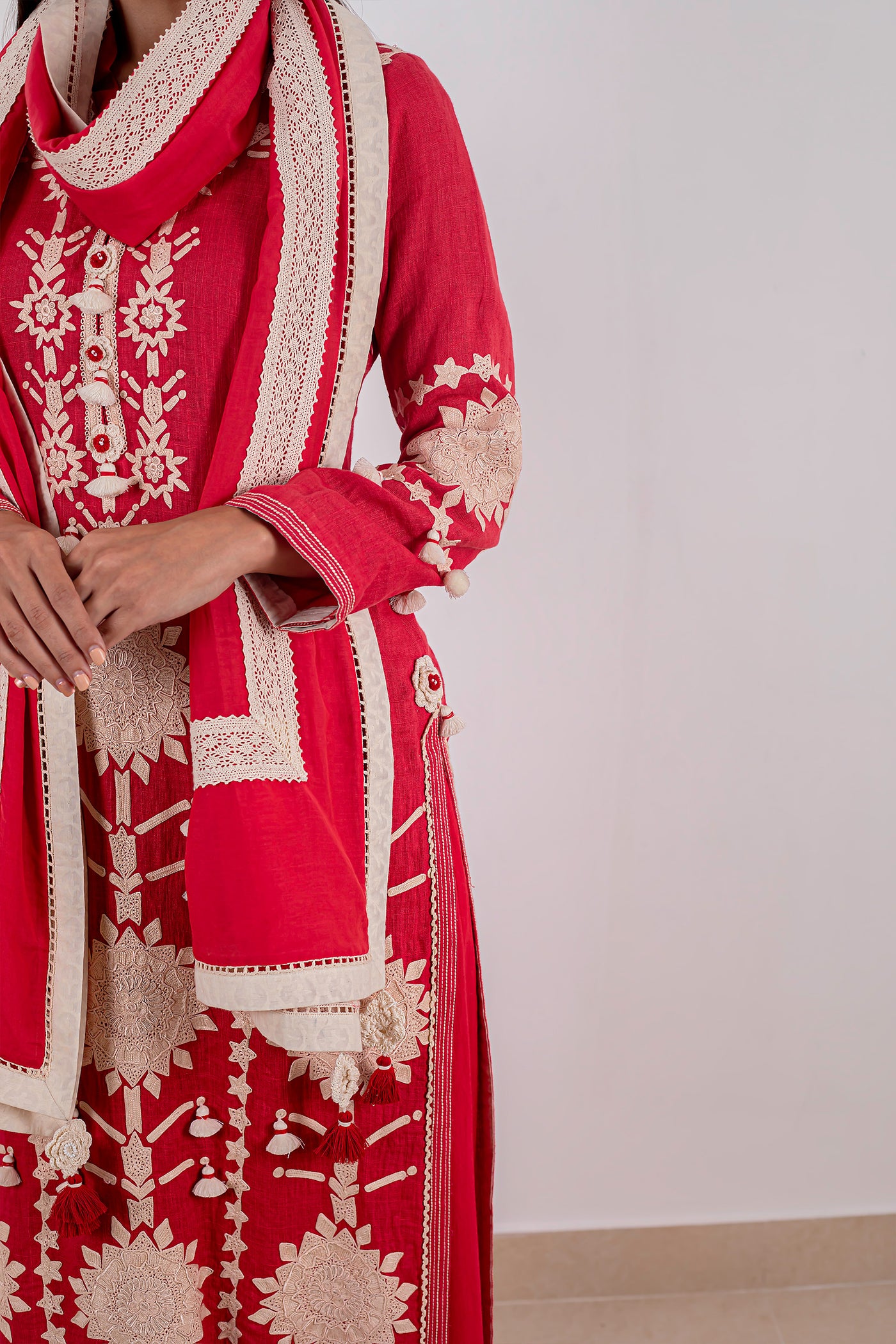 Simar Dugal Sunflower Long Kurta With Pants indian designer wear online shopping melange singapore