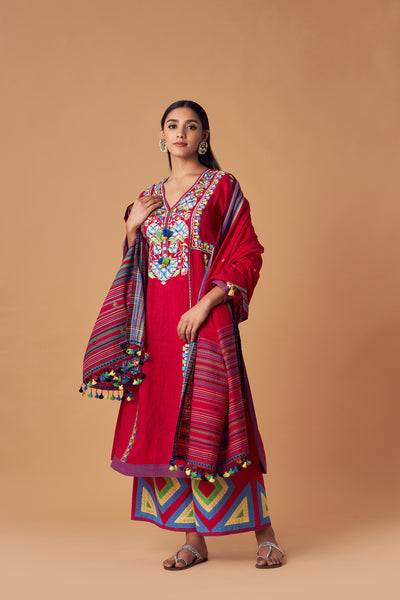 Simar Dugal Turkish A-line Kurta With Pants indian designer wear online shopping melange singapore