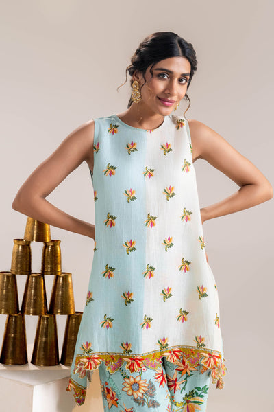 Sougat Paul Aarani Embellished Kurta Set indian designer wear online shopping melange singapore