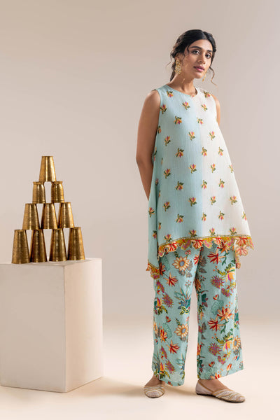 Sougat Paul Aarani Embellished Kurta Set indian designer wear online shopping melange singapore