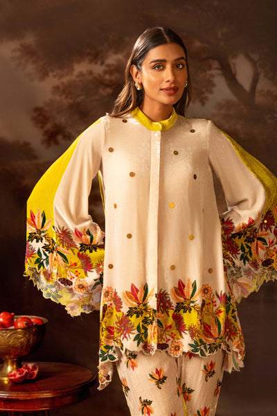 Sougat Paul Aarani Embroidered Co-ord Set indian designer wear online shopping melange singapore