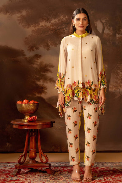 Sougat Paul Aarani Embroidered Co-ord Set indian designer wear online shopping melange singapore