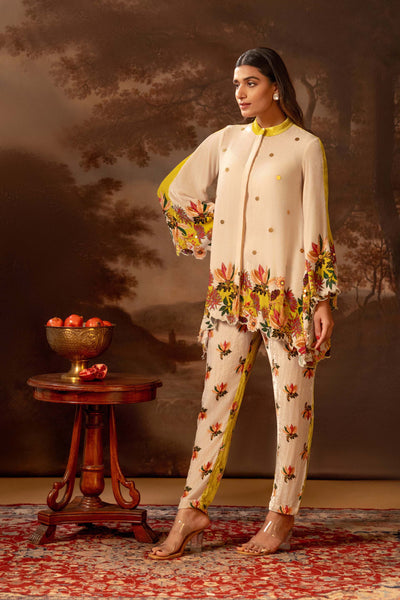 Sougat Paul Aarani Embroidered Co-ord Set indian designer wear online shopping melange singapore