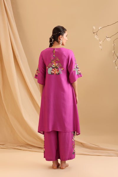 Sougat Paul Aarani Embroidered Kurta Set indian designer wear online shopping melange singapore