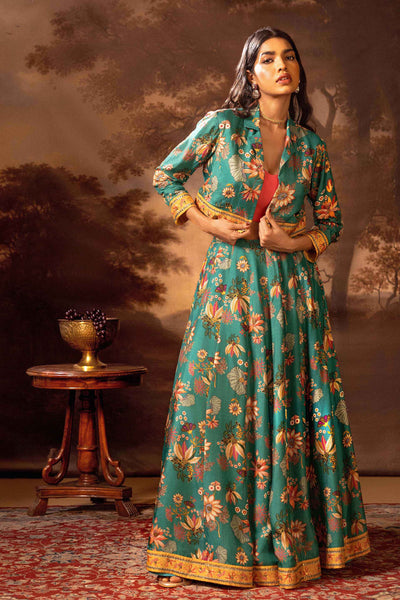 Sougat Paul Aarani Embroidered Lehenga Set indian designer wear online shopping melange singapore