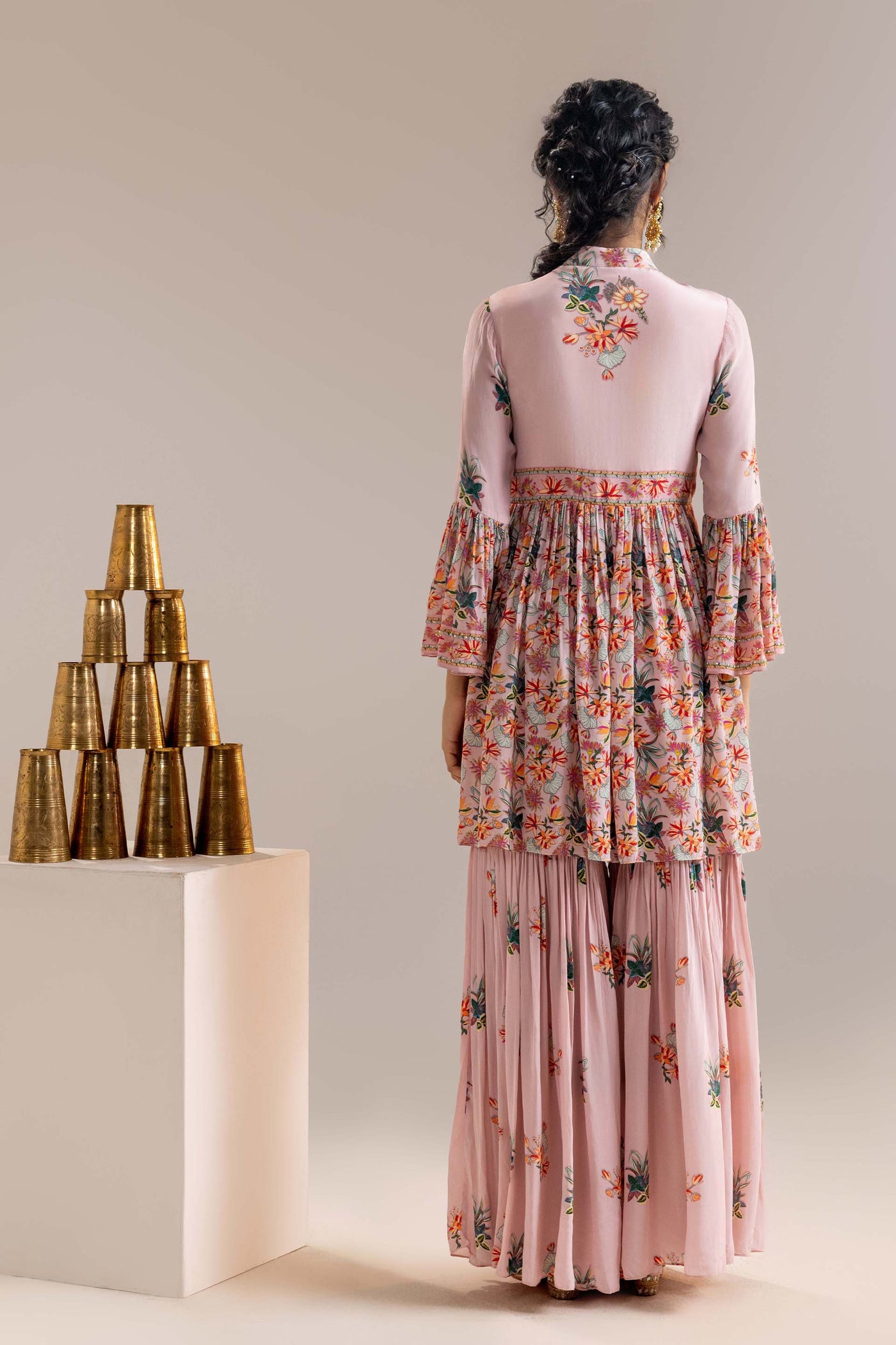 Sougat Paul Aarani Embroidered Sharara Set indian designer wear online shopping melange singapore