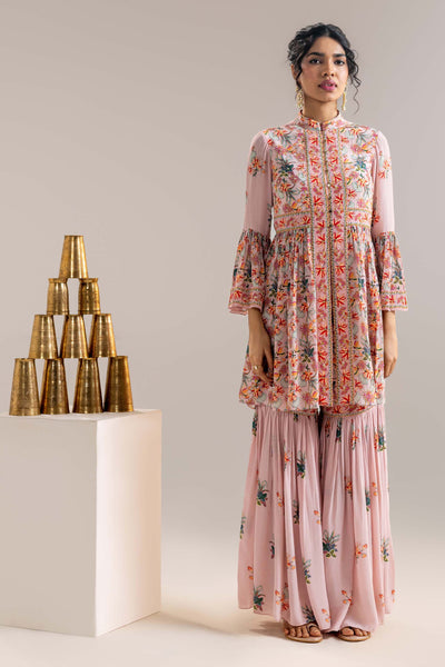 Sougat Paul Aarani Embroidered Sharara Set indian designer wear online shopping melange singapore