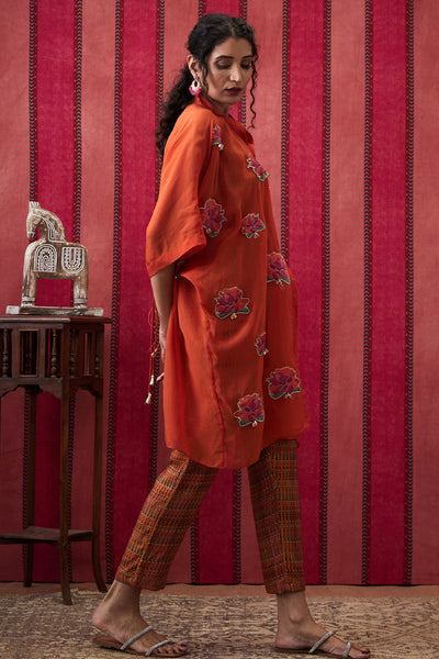 Sougat Paul Adah Embellished Co-ord Set With Kimono Shirt indian designer wear online shopping melange singapore