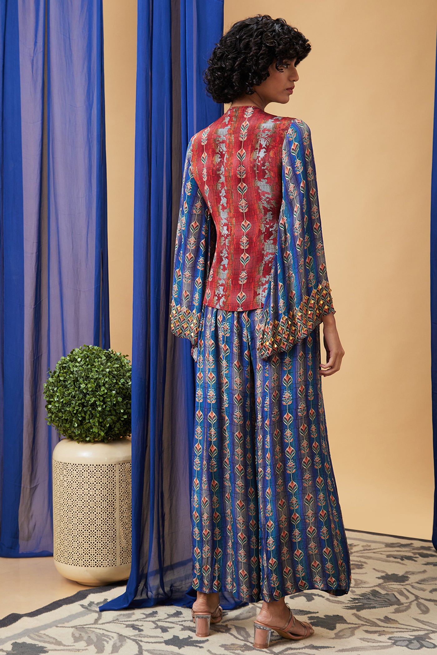 Sougat Paul Adah Embroidered Angarkha Set indian designer wear online shopping melange singapore