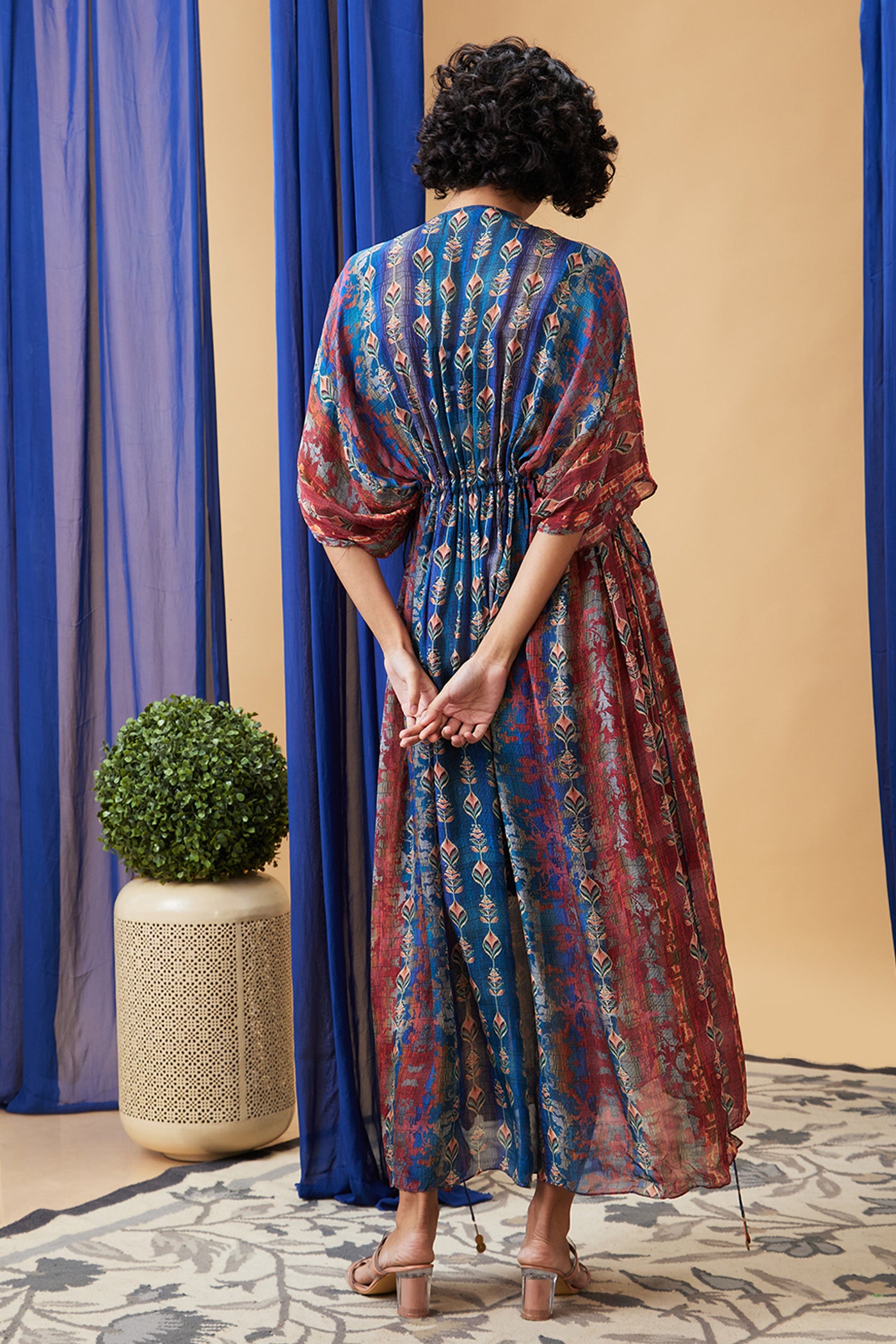 Sougat Paul Adah Embroidered Maxi Dress indian designer wear online shopping melange singapore