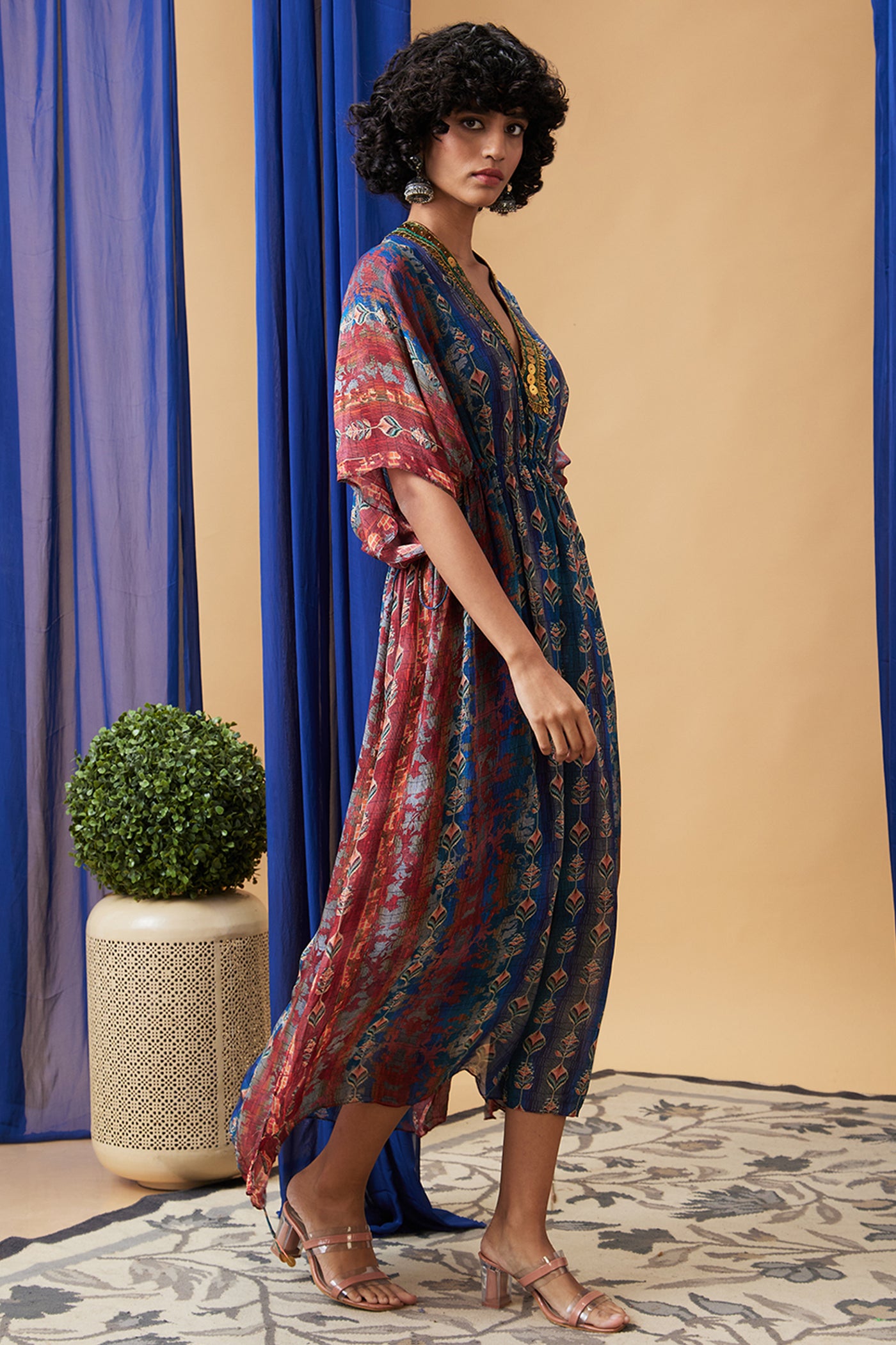 Sougat Paul Adah Embroidered Maxi Dress indian designer wear online shopping melange singapore