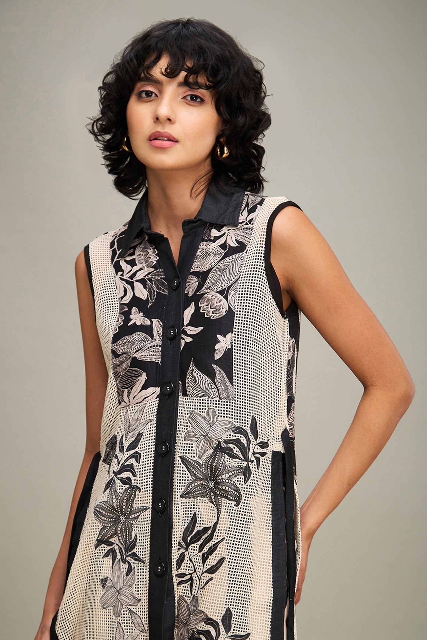 Sougat Paul Ahyana Applique Kurta Set indian designer wear online shopping melange singapore