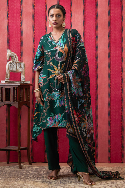 Sougat Paul Aisha Embroidered Kurta Set indian designer wear online shopping melange singapore