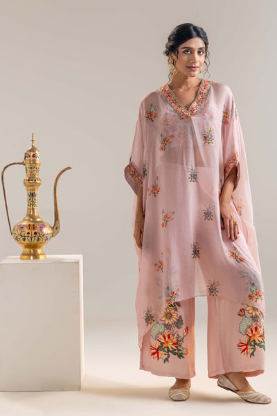 Sougat Paul Arani Embroidered Kaftan Set indian designer wear online shopping melange singapore