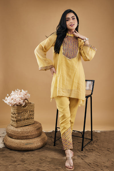 Sougat Paul Azra Embellished Kurta Set indian designer wear online shopping melange singapore