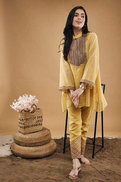 Sougat Paul Azra Embellished Kurta Set indian designer wear online shopping melange singapore