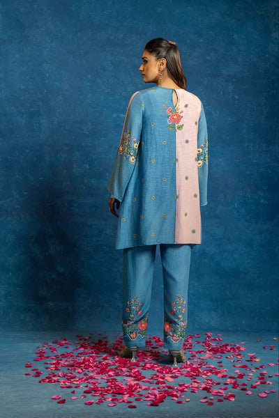 Sougat Paul Baghira Appiqued Kurta Set indian designer wear online shopping melange singapore 