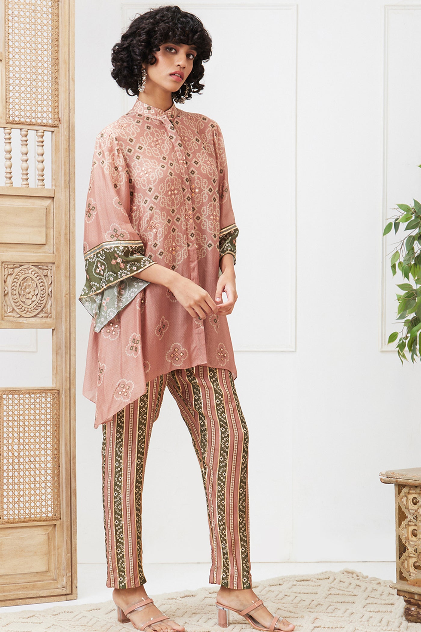 Sougat Paul Bandej Printed Co-ord Set indian designer wear online shopping melange singapore