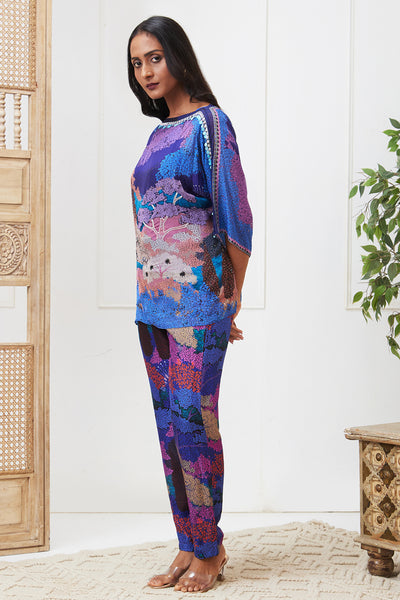 Sougat Paul Benazir Embroidered Co-Ord Set indian designer wear online shopping melange singapore