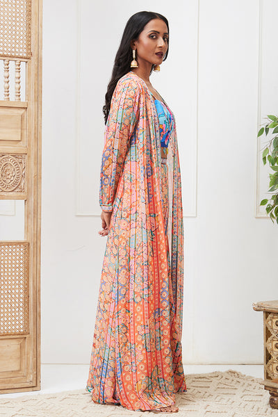 Sougat Paul Benazir Embroidered Co-Ord Set With Jacket indian designer wear online shopping melange singapore