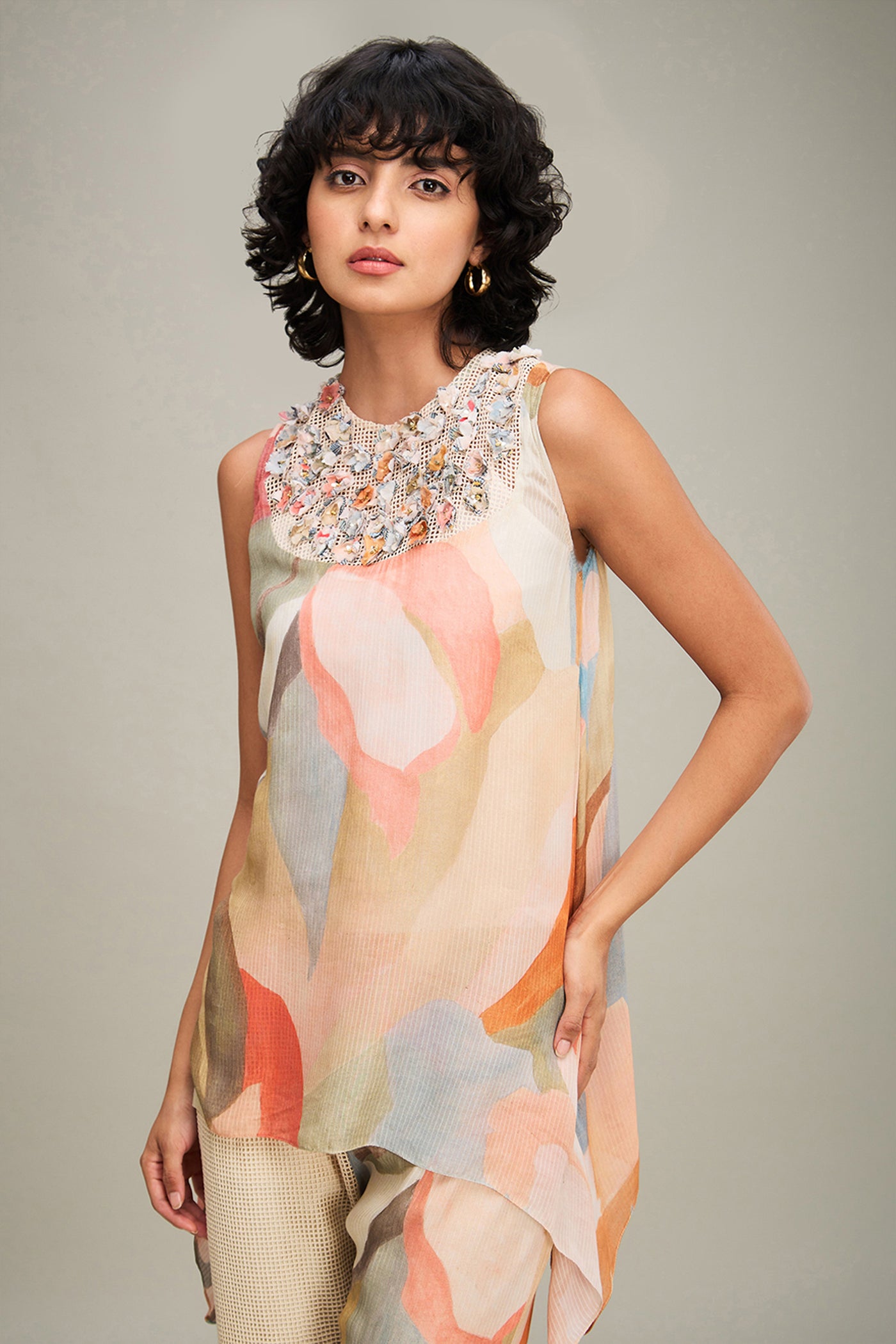 Sougat Paul Conversational Printed Co-ord Set indian designer wear online shopping melange singapore