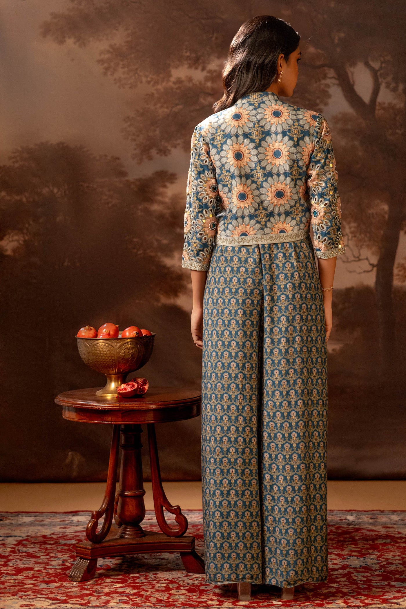 Sougat Paul Eraya Embellished Jumpsuit Set indian designer wear online shopping melange singapore
