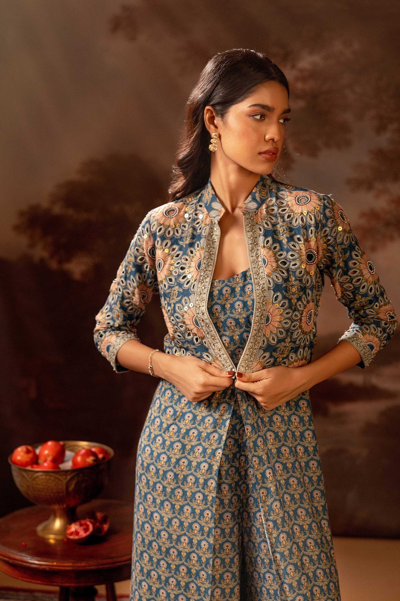 Sougat Paul Eraya Embellished Jumpsuit Set indian designer wear online shopping melange singapore