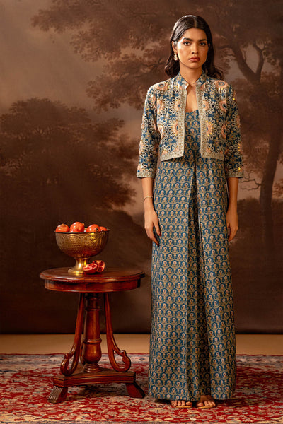 Sougat Paul Eraya Embellished Jumpsuit Set indian designer wear online shopping melange singapore