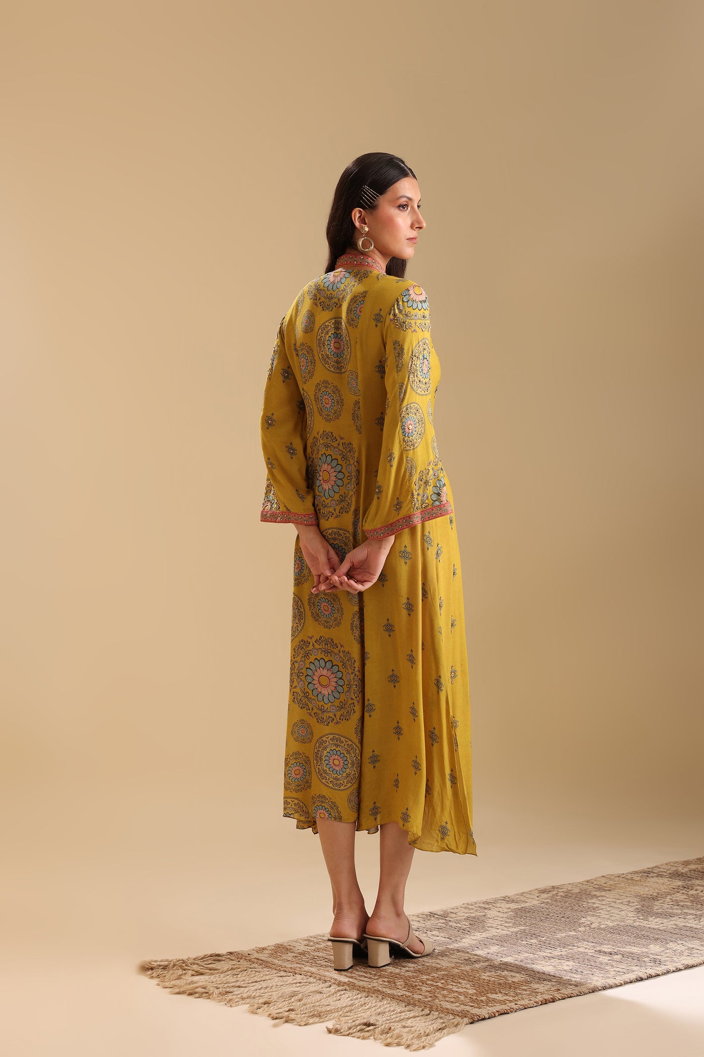 Sougat Paul Eraya Embellished V-neck Dress indian designer wear online shopping melange singapore
