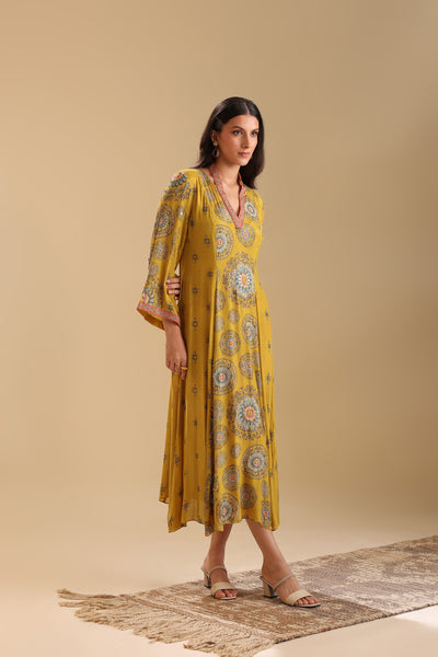 Sougat Paul Eraya Embellished V-neck Dress indian designer wear online shopping melange singapore