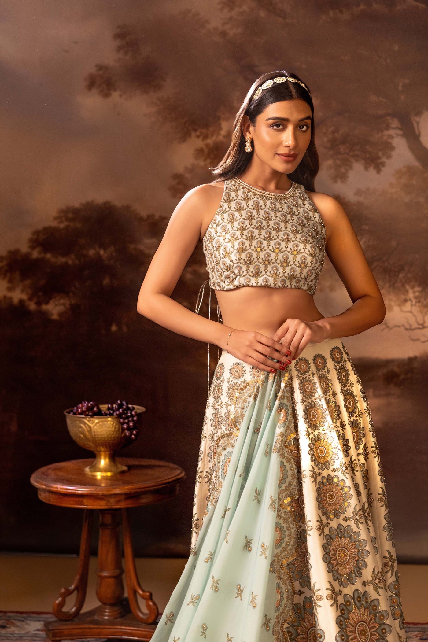 Sougat Paul Eraya Embroidered Lehengha Set indian designer wear online shopping melange singapore

