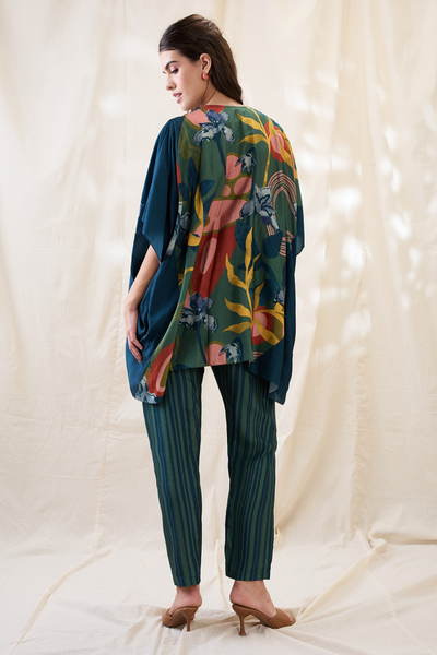 Sougat Paul Flora Embellished Co-ord Set Indian designer wear online shopping melange singapore