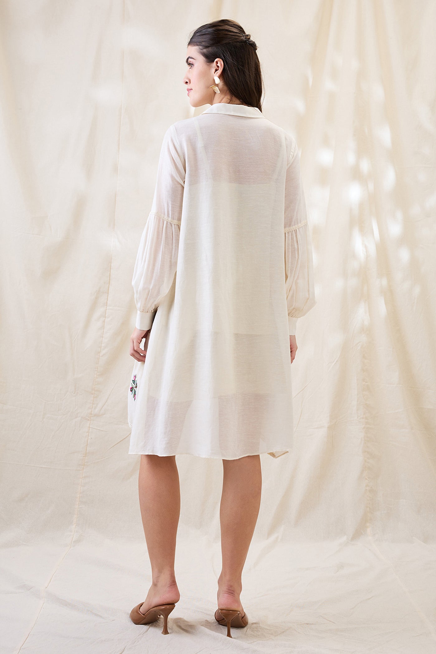 Sougat Paul Gulzaar Appliqued A-line Dress Indian designer wear online shopping melange singapore 