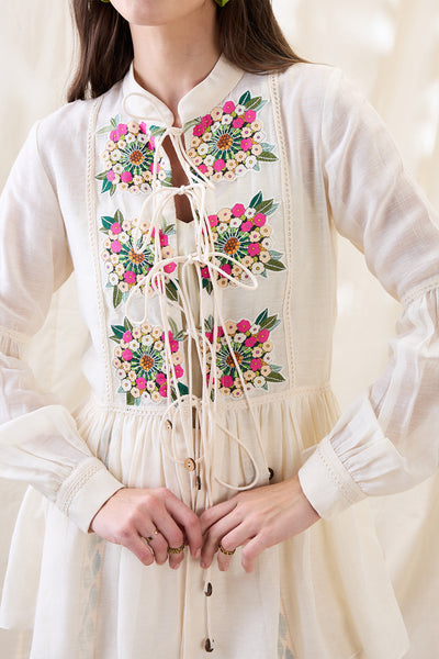 Sougat Paul Gulzaar Appliqued Peplum Top With Palazzos Indian designer wear online shopping melange singapore 