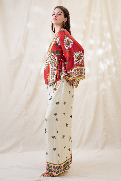Sougat Paul Gulzaar Embellished Angarkha Set Indian designer wear online shopping melange singapore