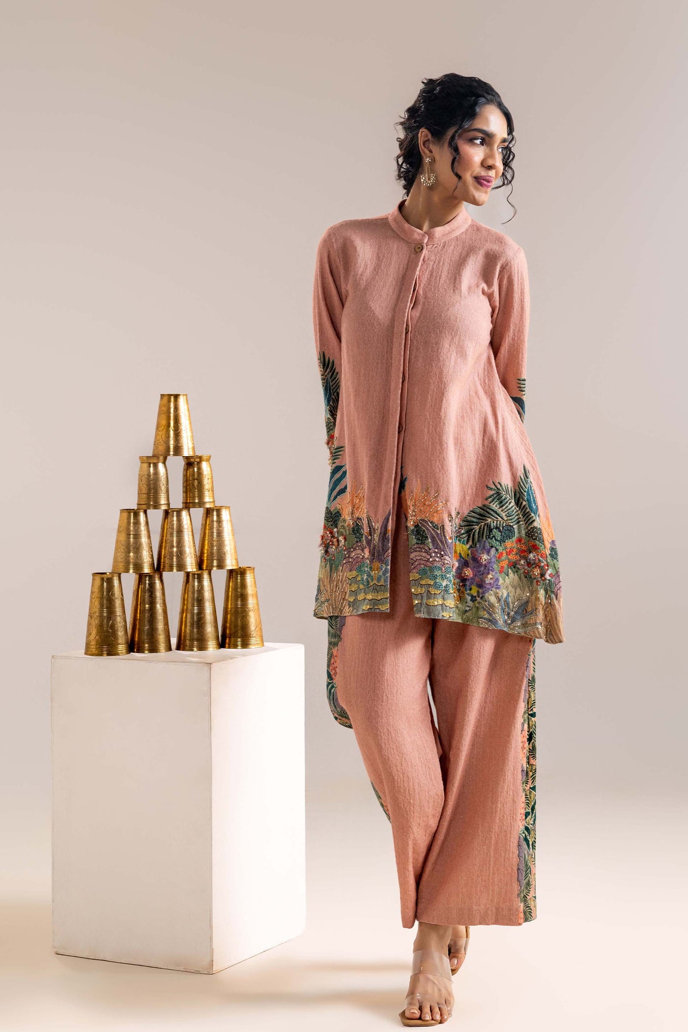 Sougat Paul Kaira Embellished Kurta Set indian designer wear online shopping melange singapore