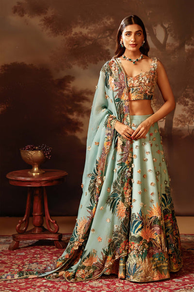 Sougat Paul Kaira Embroidered Lehengha Set indian designer wear online shopping melange singapore