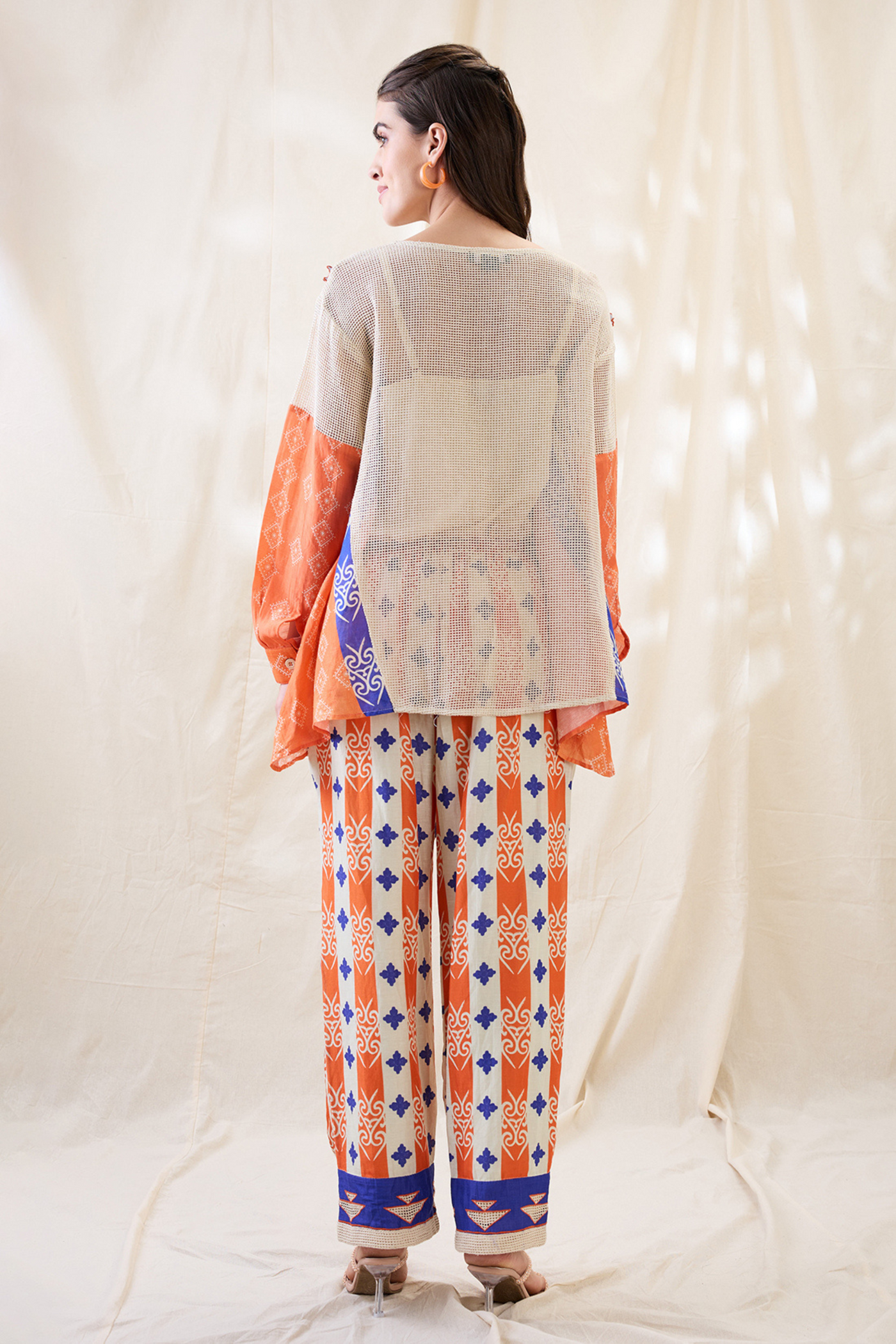 Sougat Paul Kitchra Appliqued Co-ord Set Indian designer wear online shopping melange singapore