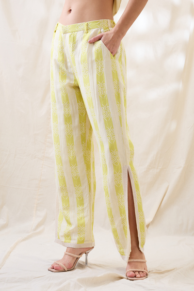 Sougat Paul Kitchra Appliqued Co-ord Set Indian designer wear online shopping melange singapore