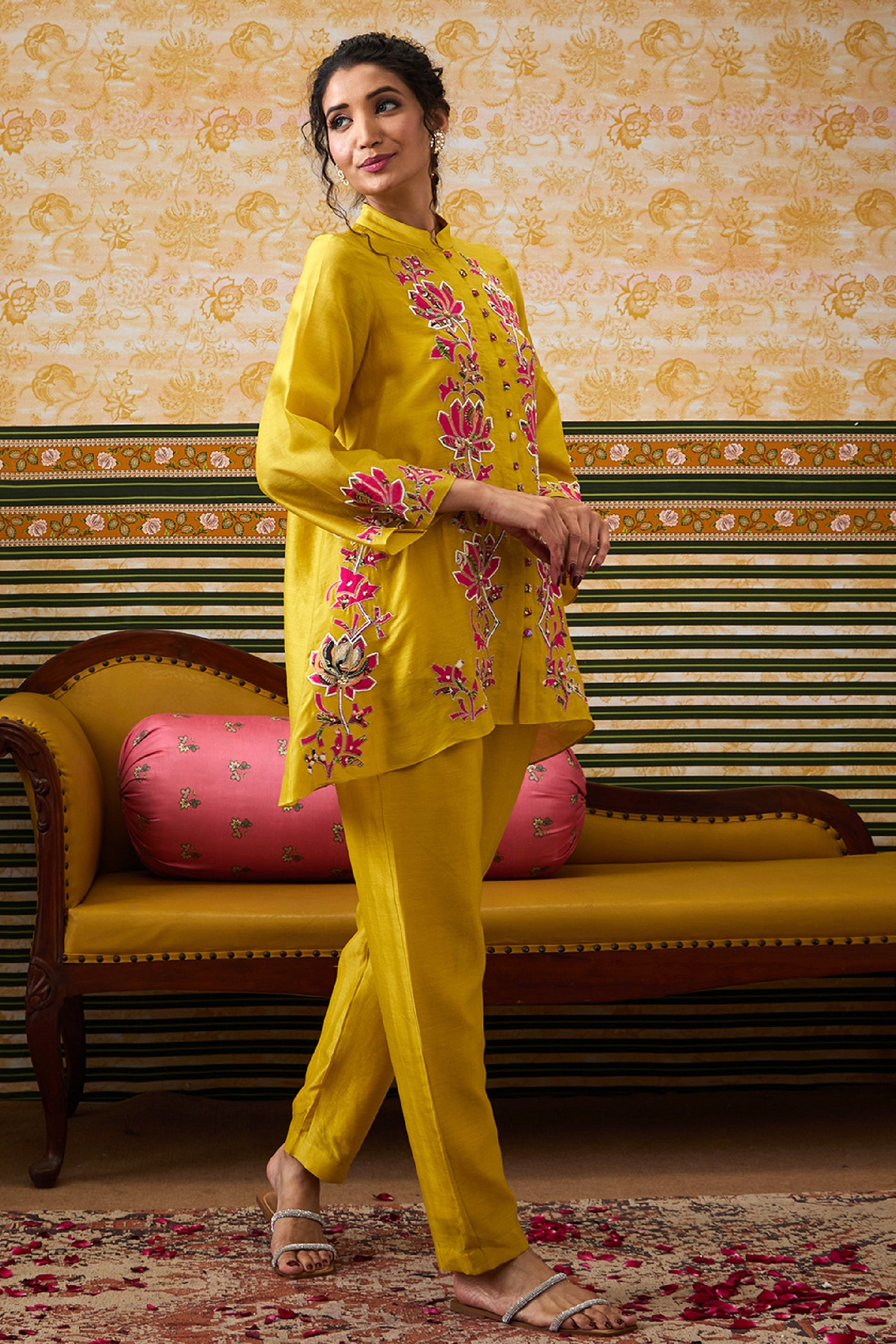 Sougat Paul Meher Applique Co-Ord Set indian designer wear online shopping melange singapore