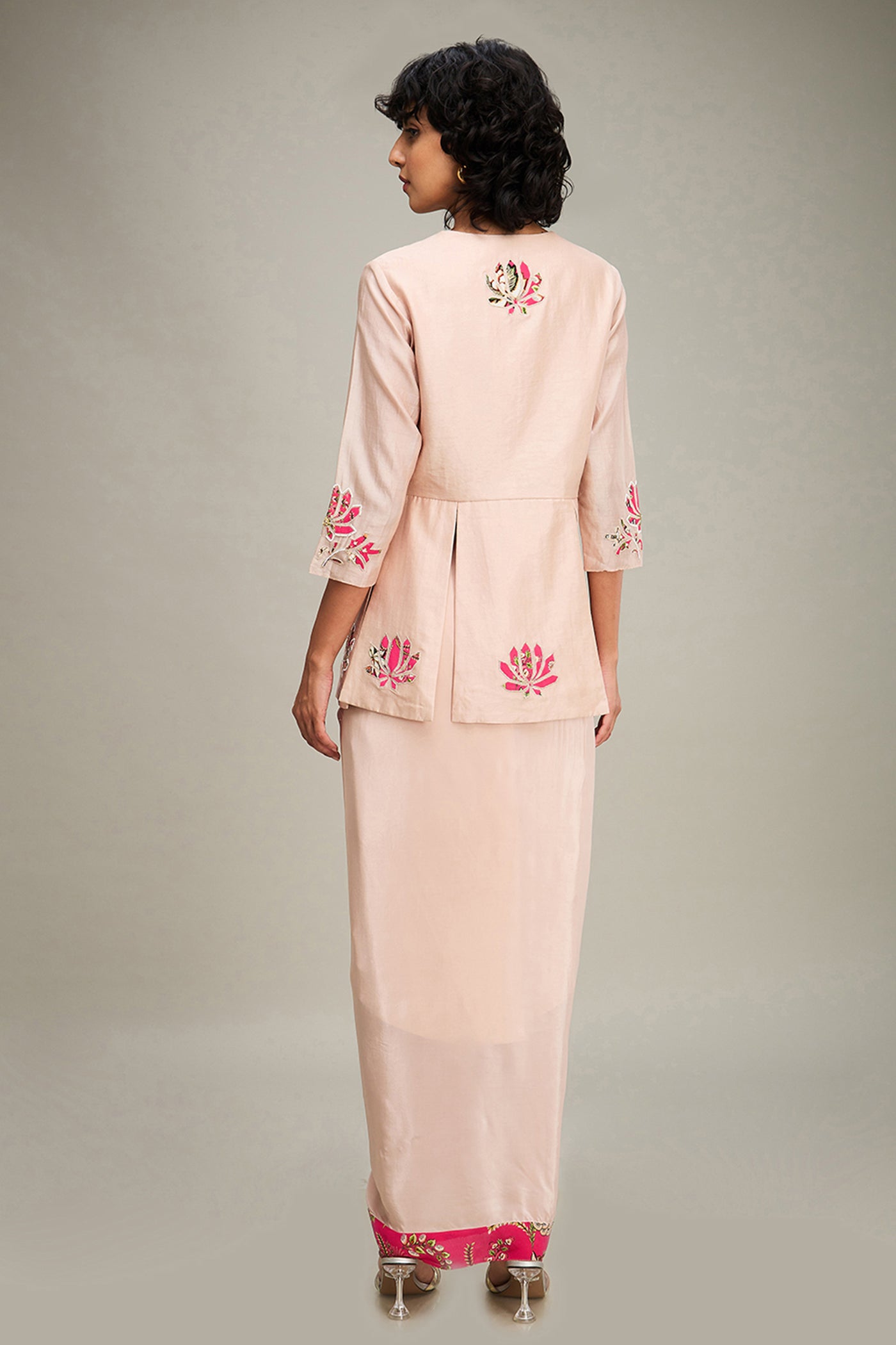 Sougat Paul Floral Applique Co-Ord Setindian designer wear online shopping melange singapore